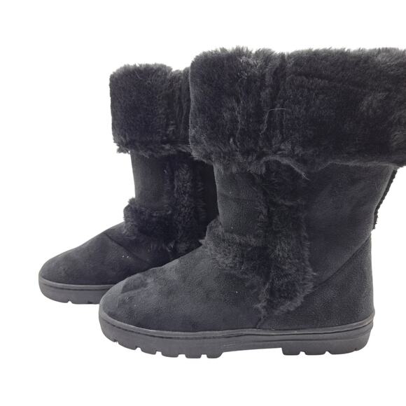 Style & Co. Black 10 Women's Fur Insulated Shearling Snow Winter Boots Shoes - Picture 2 of 5